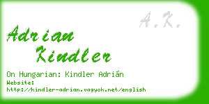 adrian kindler business card