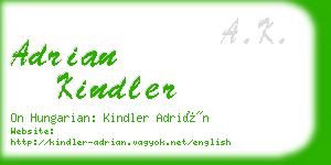 adrian kindler business card